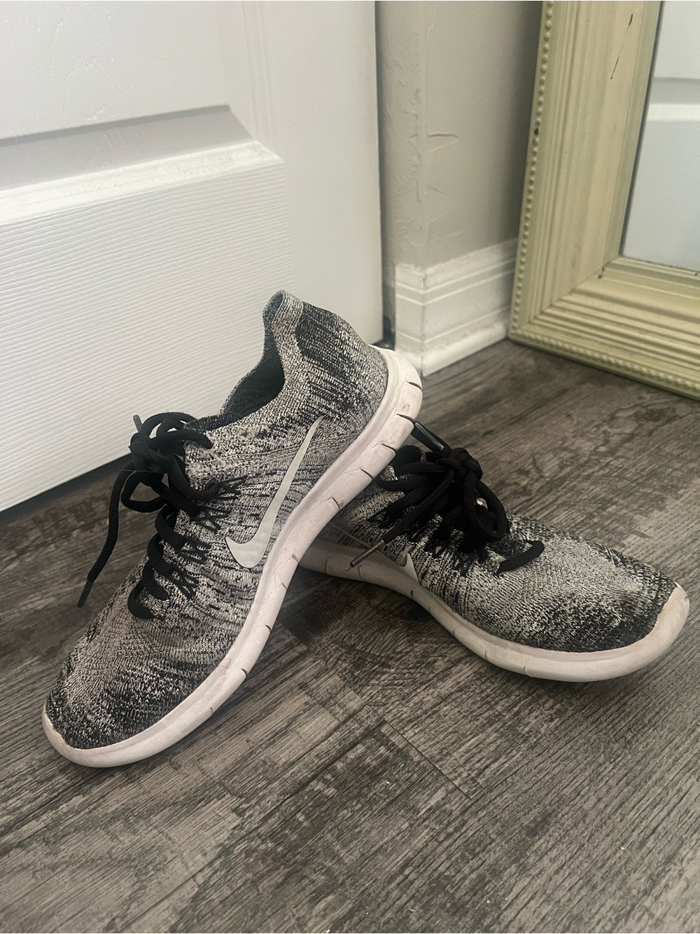 Nike Black & Gray Flyknit Running Shoes